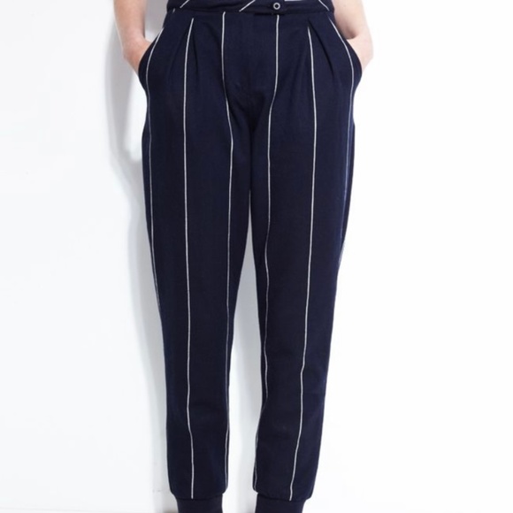 Objects Without Meaning Pinstripes Jogger Jeans - Picture 1 of 8